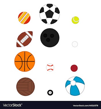 variety of sports balls for football golf