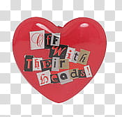 Variouns s, Off with their heads! heart decor transparent background PNG clipart
