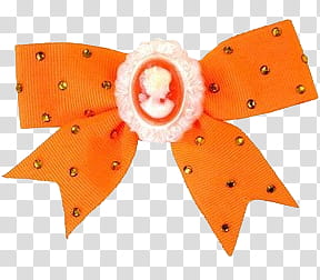 Variouns s, orange ribbon transparent background PNG clipart