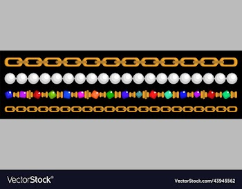 various chains and beads