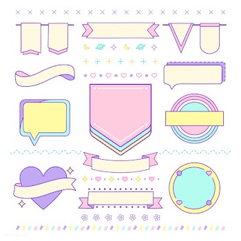 Various cute and girly design element vectors | Free stock vector - 512747
