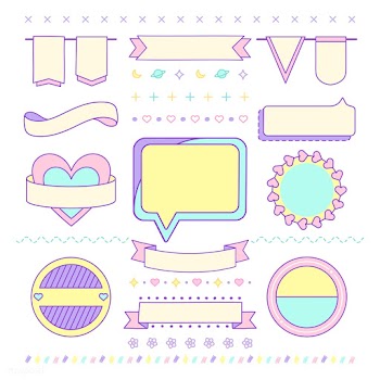 Various cute and girly design element vectors | Free stock vector - 512751