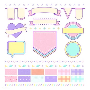 Various cute and girly design element vectors | Free stock vector - 512763