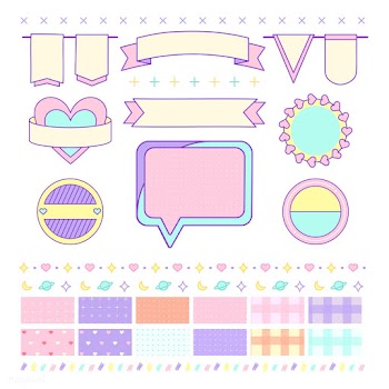 Various cute and girly design element vectors | Free stock vector - 512766