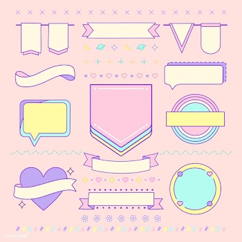 Various cute and girly design element vectors | Free stock vector - 512807
