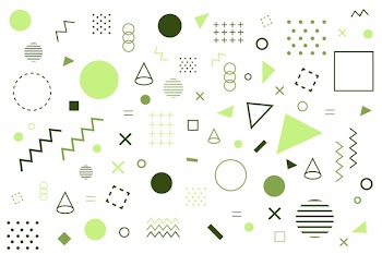 Various geometrical green shapes background Free Vector