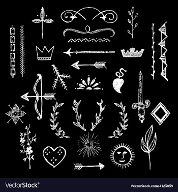 Various hand drawn design elements vector image
