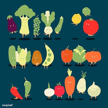 Various organic vegetable cartoon characters .. | Free stock vector - 538611