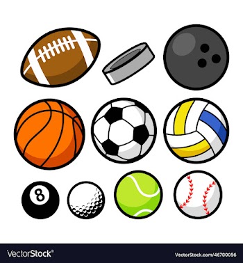 various sports balls graphics