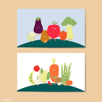 Various vegetable cartoon characters vector s.. | Free stock vector - 538559