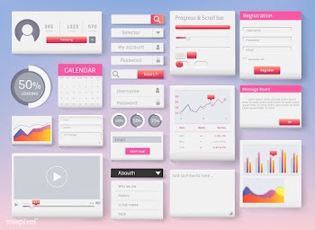 Various website interface design vector | Free stock vector - 44495