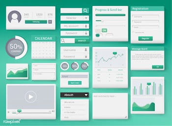 Various website interface design vector | Free stock vector - 44499