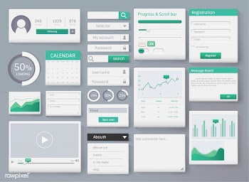 Various website interface design vector | Free stock vector - 44503