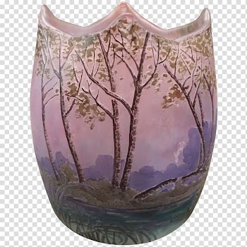 Vase Ceramic Purple, hand painted mid-autumn transparent background PNG clipart