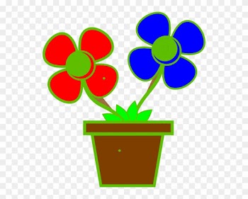 Vase Clipart Transparent - 2 Flowers In A Vase