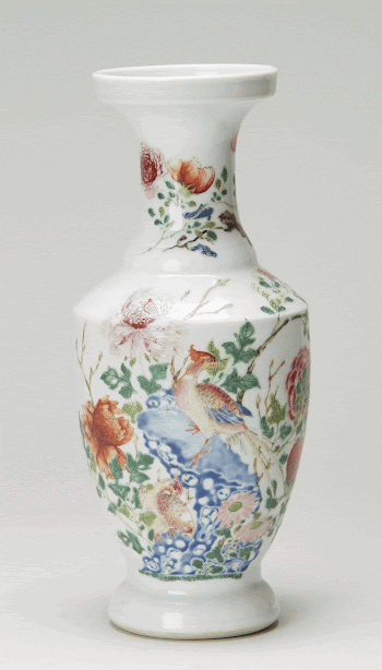 vase, famille rose, decorated with a motif | Free Photo - rawpixel