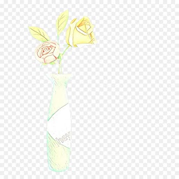 Vase, Floral Design, Plant Stem, White, Yellow PNG
