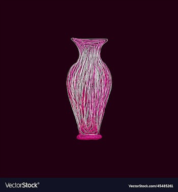 vase flower artwork style creative design