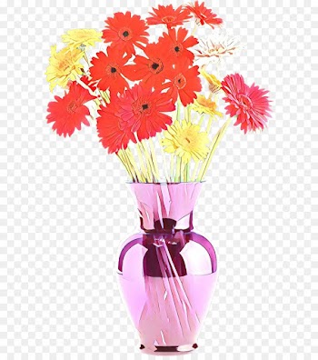 Vase, Flower, Flower Bouquet, Barberton Daisy PNG