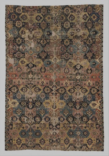 Vase-technique Carpet with Overlapping Cartouches | Free Photo - rawpixel
