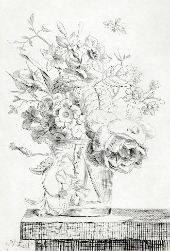 Vase with Flowers (1801) print in high… | Free public domain illustration