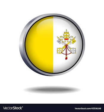 vatican city flag button