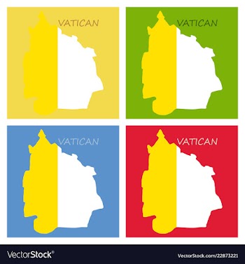 Vatican city flag the national flag of vatican vector image