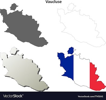 Vaucluse Provence outline map set vector image