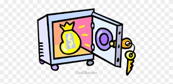 Vault With A Bag Of Money Royalty Free Vector Clip - Hotel