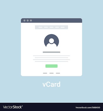  					VCard Wireframe vector image														