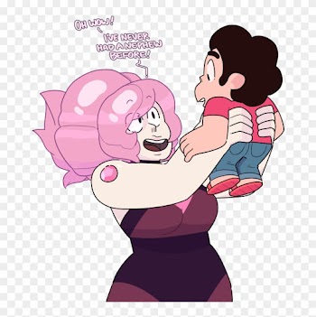 Ve Never Pink Woman Facial Expression Man Cartoon Mammal - Steven Universe Rose Quartz Gems