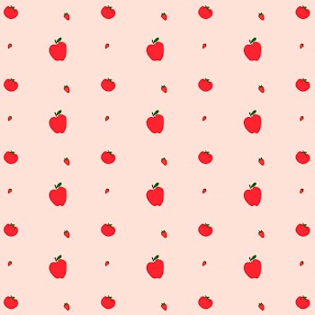 Vector apple strawberry seamless pattern background