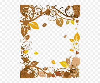 Vector Autumn Leaves Border 507*617 Transprent Png - November Borders And Frames