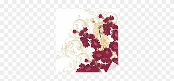 Vector Background With Hand Drawn Flowers Sticker • - Garden Roses