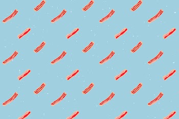 Vector bacon seamless pattern background