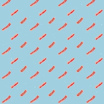 Vector bacon seamless pattern background
