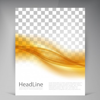 Vector beautiful gold satin flyer Free Vector