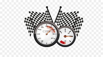 Vector black and white racing flags 