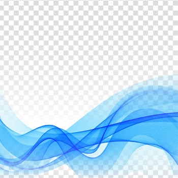 Vector blue wave transparent Free Vector