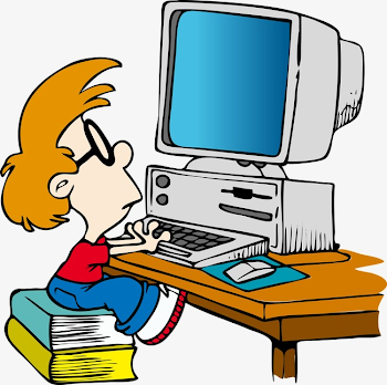 Vector Boy Sitting On Books, Boy Clipart, Boy, Computer PNG and ...