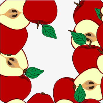 Vector Cartoon Apple Border Clip, Cartoon Clipart, Cartoon Apple ...