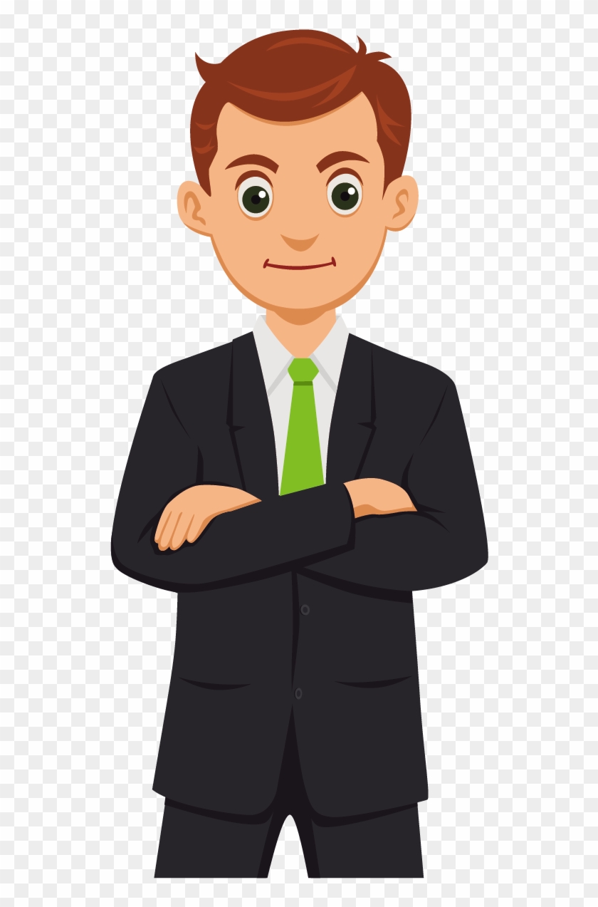 Vector Cartoon Business Man - Vector Graphics