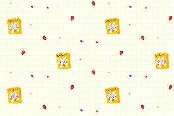 Vector cereal strawberry seamless pattern background