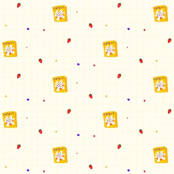 Vector cereal strawberry seamless pattern background