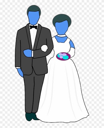 Vector Clip Art - Bride And Groom Clipart