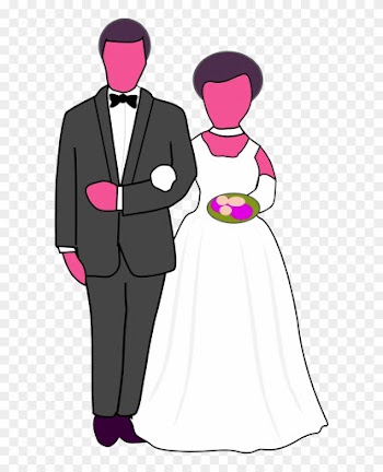 Vector Clip Art - Bride And Groom Clipart