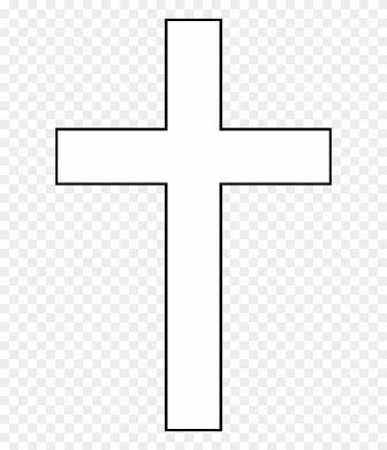Vector Clip Art - White Cross No Background