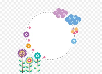 Vector clouds border 