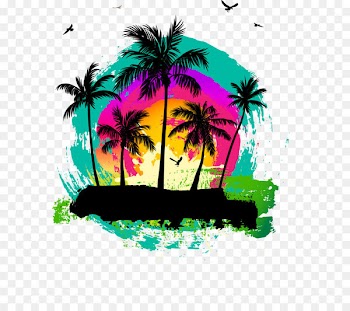 Vector coconut grove material 