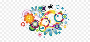 Vector Colorful Flowers - Colorful Floral Design Png